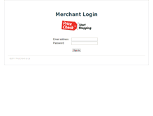 Tablet Screenshot of admin.pricecheck.co.za